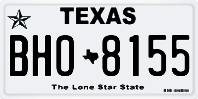 TX license plate BHO8155