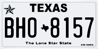 TX license plate BHO8157
