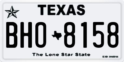 TX license plate BHO8158