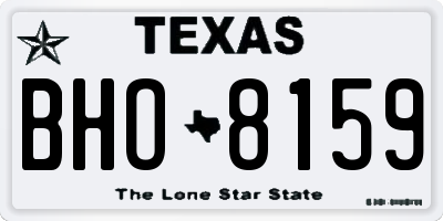 TX license plate BHO8159