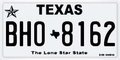 TX license plate BHO8162