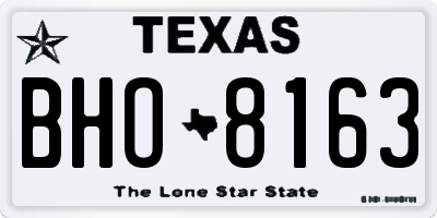 TX license plate BHO8163