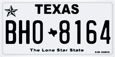 TX license plate BHO8164