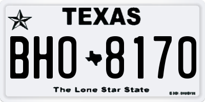 TX license plate BHO8170