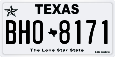 TX license plate BHO8171