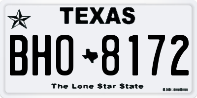 TX license plate BHO8172