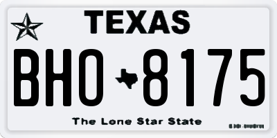 TX license plate BHO8175