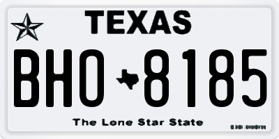 TX license plate BHO8185