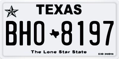 TX license plate BHO8197