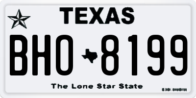 TX license plate BHO8199