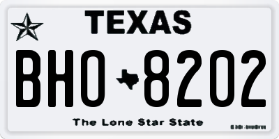 TX license plate BHO8202