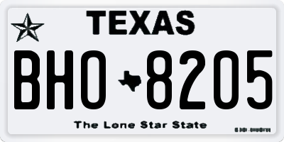 TX license plate BHO8205