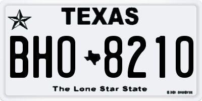TX license plate BHO8210