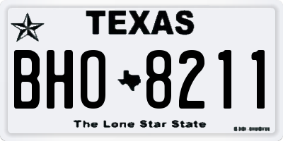 TX license plate BHO8211