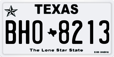 TX license plate BHO8213