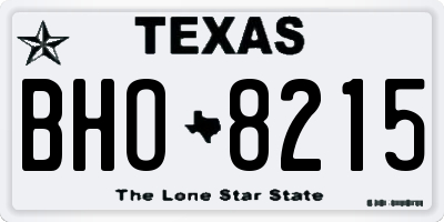 TX license plate BHO8215