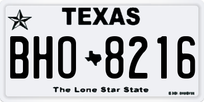 TX license plate BHO8216