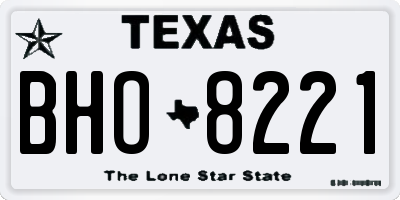 TX license plate BHO8221