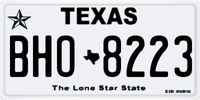 TX license plate BHO8223