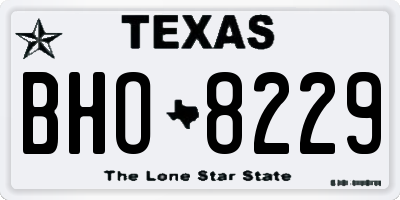 TX license plate BHO8229
