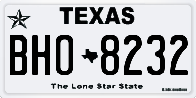 TX license plate BHO8232