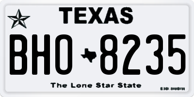 TX license plate BHO8235