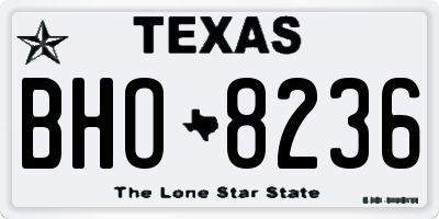 TX license plate BHO8236