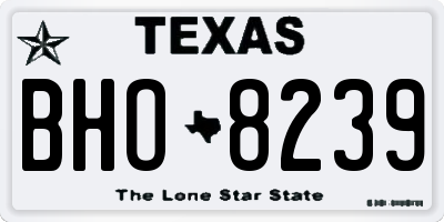 TX license plate BHO8239