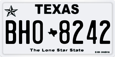 TX license plate BHO8242