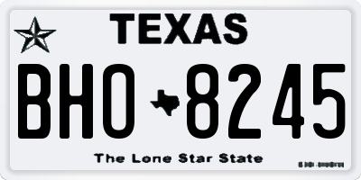 TX license plate BHO8245