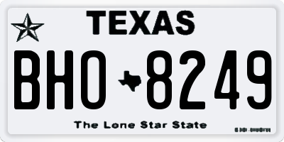 TX license plate BHO8249