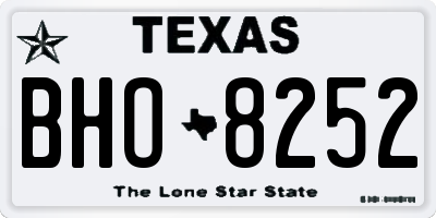TX license plate BHO8252