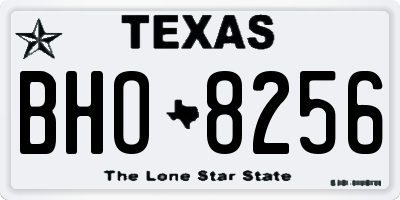 TX license plate BHO8256