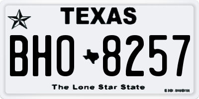 TX license plate BHO8257