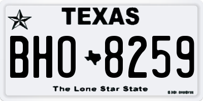 TX license plate BHO8259