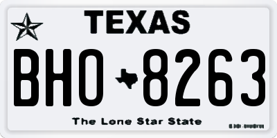 TX license plate BHO8263