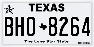 TX license plate BHO8264
