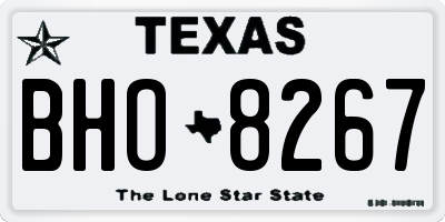 TX license plate BHO8267