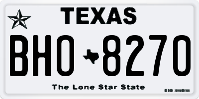TX license plate BHO8270