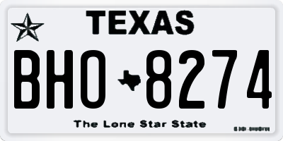 TX license plate BHO8274