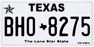 TX license plate BHO8275