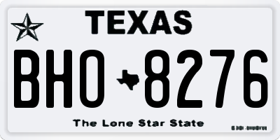 TX license plate BHO8276