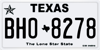 TX license plate BHO8278
