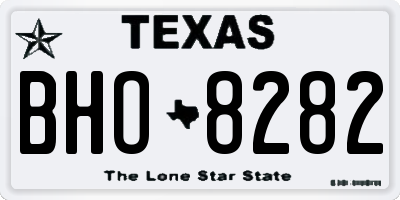 TX license plate BHO8282