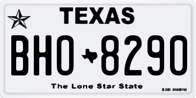 TX license plate BHO8290