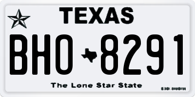 TX license plate BHO8291