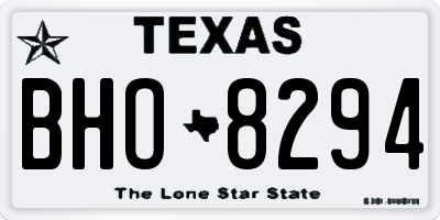 TX license plate BHO8294