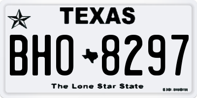 TX license plate BHO8297
