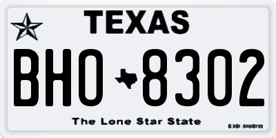 TX license plate BHO8302