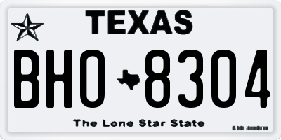 TX license plate BHO8304